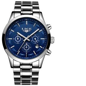 Relógio Lige Masculino Original Lg9875 Azul Todo Funcional