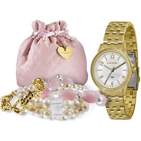 Relógio Lince Analógico Feminino LRG4296L K095 + Pulseiras