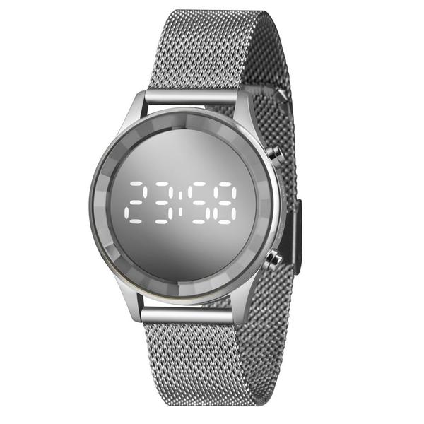 Relógio LINCE DIGITAL LDM4648L SXSX Prata Pulseira Estilo Esteira