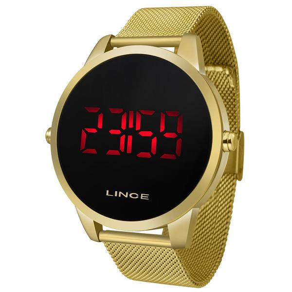 Relogio Lince Digital Led Masculino Dourado a Prova Dagua Mdg4586l