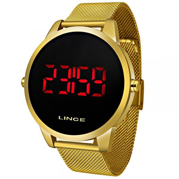 Relógio Lince Digital Masculino Dourado - MDG4586L-PXKX