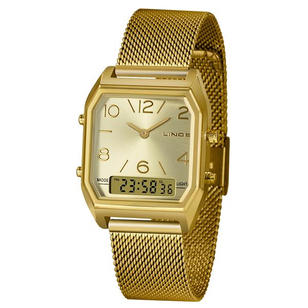 Relógio Lince Dourado Anadigi LAGH119LC2KX