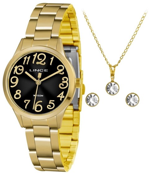 Relógio Lince Dourado - LRGH077L KV24P2KX