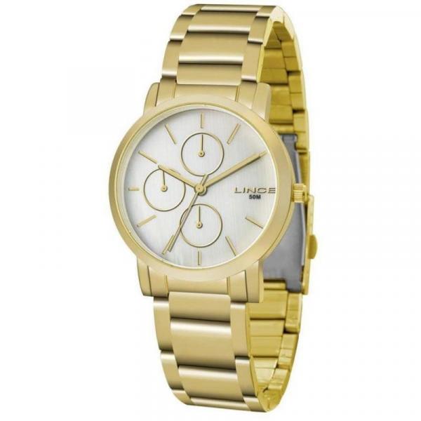 Relógio Lince Dourado Visor Branco - LMG4568L B1KX