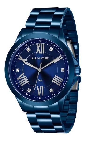 Relógio Lince Feminino Analógico Azul Lraj046l