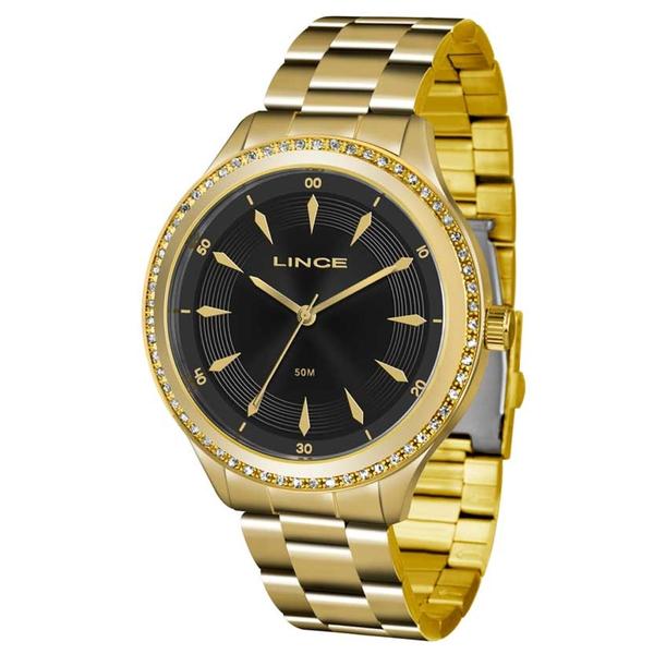 Relógio Lince Feminino Analógico Dourado LRG4427LP1KX