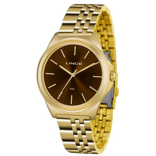 Relógio Lince Feminino Analógico Dourado Lrg4428lm1kx