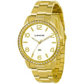 Relógio Lince Feminino,Detalhe Dourada Dourado Unica