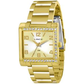 Relógio Lince Feminino, Detalhe Dourada - UN