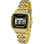 Relógio Lince Feminino Digital Dourado Retrô Quadrado Sdph040l Bpkx