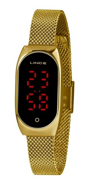 Relogio Lince Feminino Digital Ldg4641l Dourado Led Touch