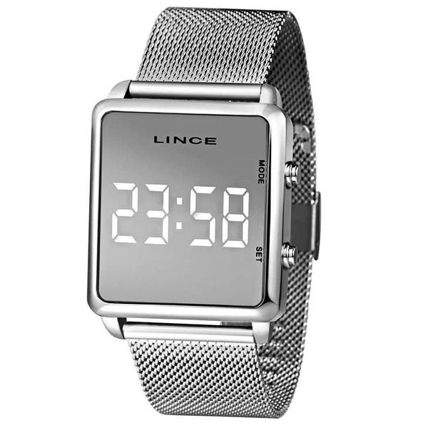 Relógio Lince Feminino Digital LED Prateado - MDM4619l-BXSX