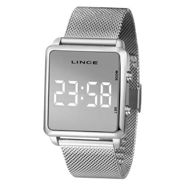 Relógio Lince Feminino Digital Led Prateado Mdm4619l