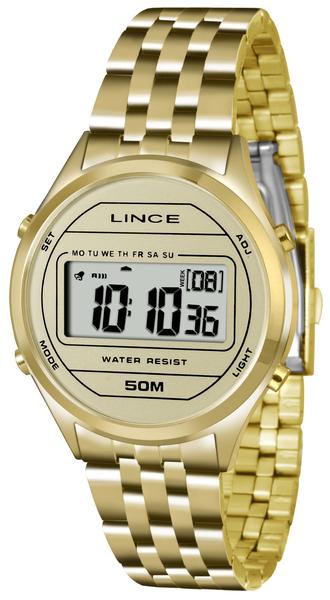 Relógio Lince Feminino Digital Sdph020l Bxkx Dourado