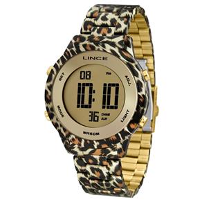 Relogio Lince Feminino Digital Sdph102l Cxkp Onça Dourado