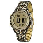 Relogio Lince Feminino Digital Sdph102l Cxkp Onça Dourado