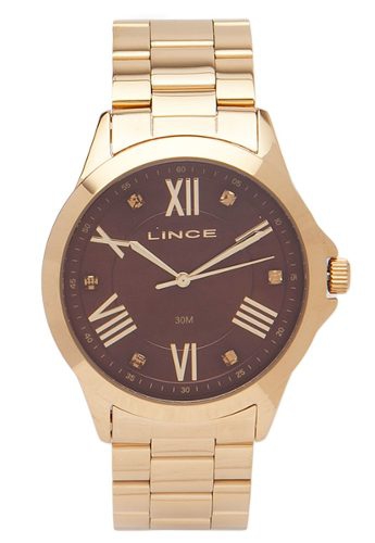 Relogio Lince Feminino Dourado a Prova Dagua Lrgj046l N3kx