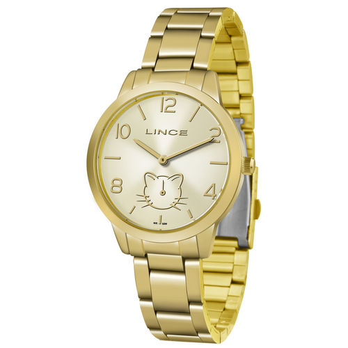 Relógio Lince Feminino Dourado Analógico Lmg4574lc2kx