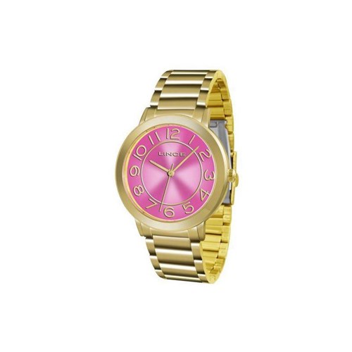 Relógio Lince Feminino Dourado Caixa Metal - Lrgh046l R2kx