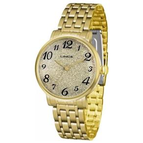 Relógio Lince Feminino Dourado com Visor Brilhante - Lrg614L