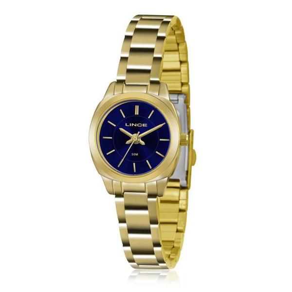 Relógio Lince Feminino Dourado e Visor Azul - LRG4436L