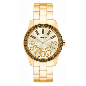 Relogio Lince Feminino Dourado Esporte WR 30 Metros LRG4005L