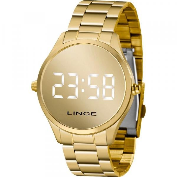 Relógio Lince Feminino Dourado MDG4617LBXKX Digital 5 Atm Cristal Mineral Tamanho Médio