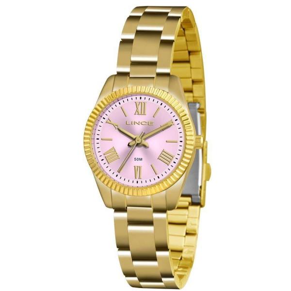 Relógio Lince Feminino Dourado Pequeno Lrg4492l R3kx