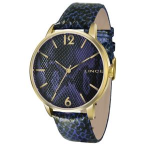 Relógio Lince Feminino Dourado Pulseira Couro 30 Mts LRC605L