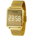 Relógio Lince Feminino Dourado Quadrado Mdg4619l Bxkx