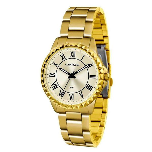 Relógio Lince Feminino Dourado Ref: Lrg4561l C3kx