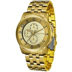 Relógio Lince feminino LMG4589L Dourado calendário