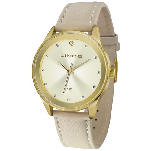 Relogio Lince Feminino Lrcj090l C1tx Dourado Couro