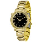 Relogio Lince Feminino Lrg4570l P2kx Dourado Preto Coraçao