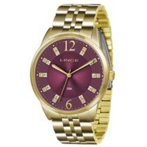 Relogio Lince Feminino Lrgj044l W2kx Roxo Dourado