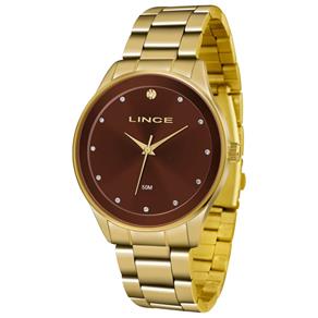 Relogio Lince Feminino Lrgj090l N1kx Dourado Marrom