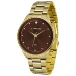 Relogio Lince Feminino Lrgj090l N1kx Dourado Marrom