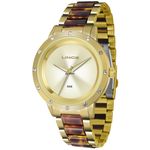 Relogio Lince Feminino Lrt4476l C1nk Dourado Marrom