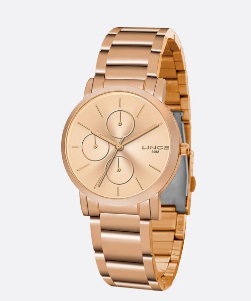 Relogio Lince Feminino medio rose gold LMR4568L R1RX