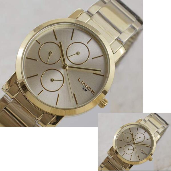Relógio Lince Feminino Multifunção Dourado Original LMG4568L C1KX