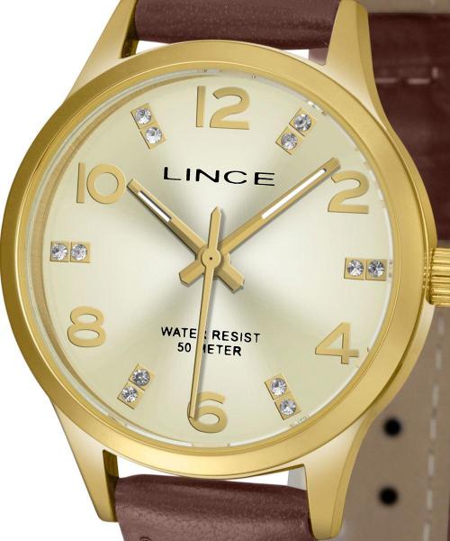 Relógio Lince Feminino Pequeno de Couro LRCH052L