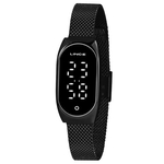 Relogio Lince Feminino preto Digital Led LDN4642L PXPX