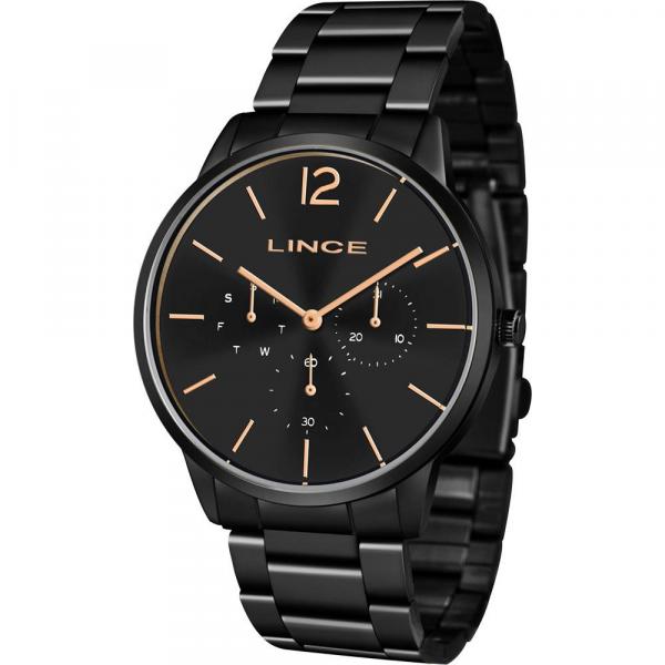 Relógio Lince Feminino Preto LMNJ087LP2PX Analógico 5 Atm Cristal Mineral Tamanho Grande