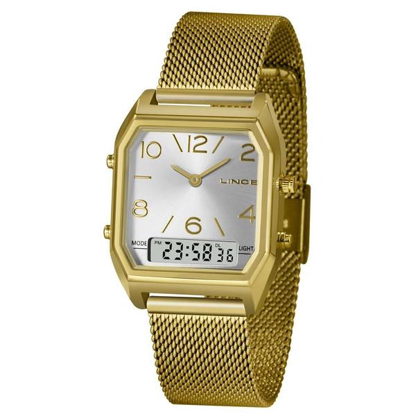 Relógio Lince Feminino Ref: Lagh118l S2kx Anadigi Dourado