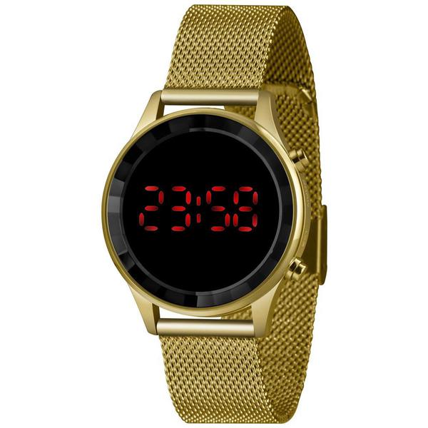 Relógio Lince Feminino Ref: Ldg4647l Pxkx Digital LED Dourado