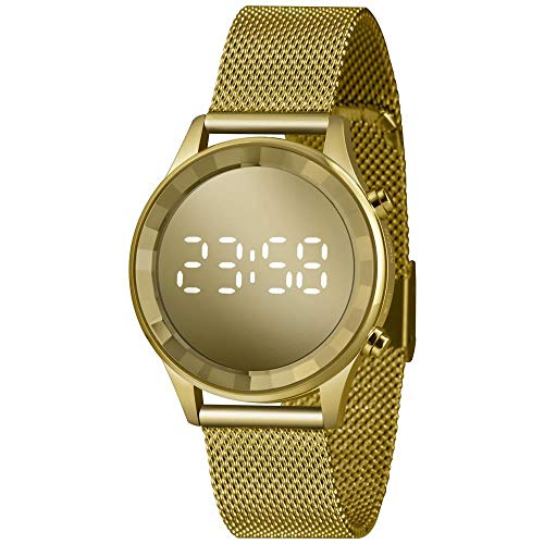 Relógio Lince Feminino Ref: Ldg4648l Cxkx Digital LED Dourado