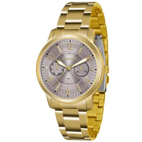 Relógio Lince Feminino Ref: Lmgj070l N2kx Multifunção Dourado