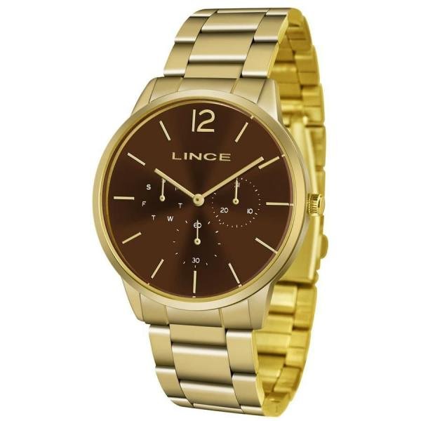 Relógio Lince Feminino Ref: Lmgj087l N2kx Multifunção Dourado