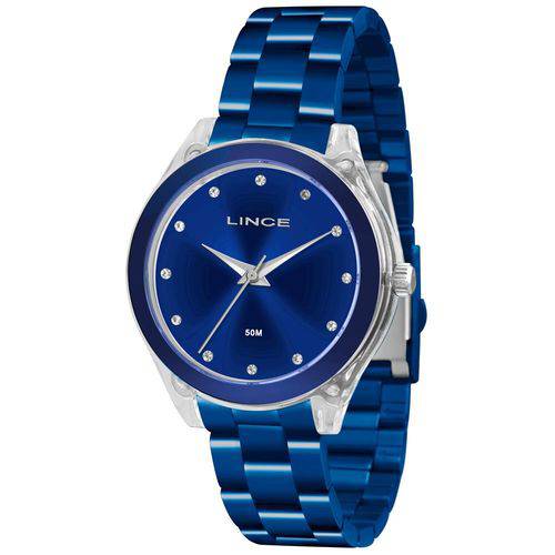 Relógio Lince Feminino Ref: Lra4431p D1dx Acrílico Azul