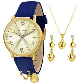 Relógio Lince Feminino Ref: Lrc4451l Kt60c2dk Dourado + Semijóia